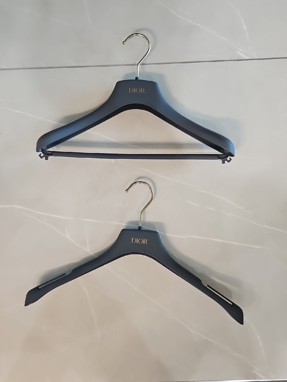 Dior Gray Hangers with Gold Hooks (Set of 2)